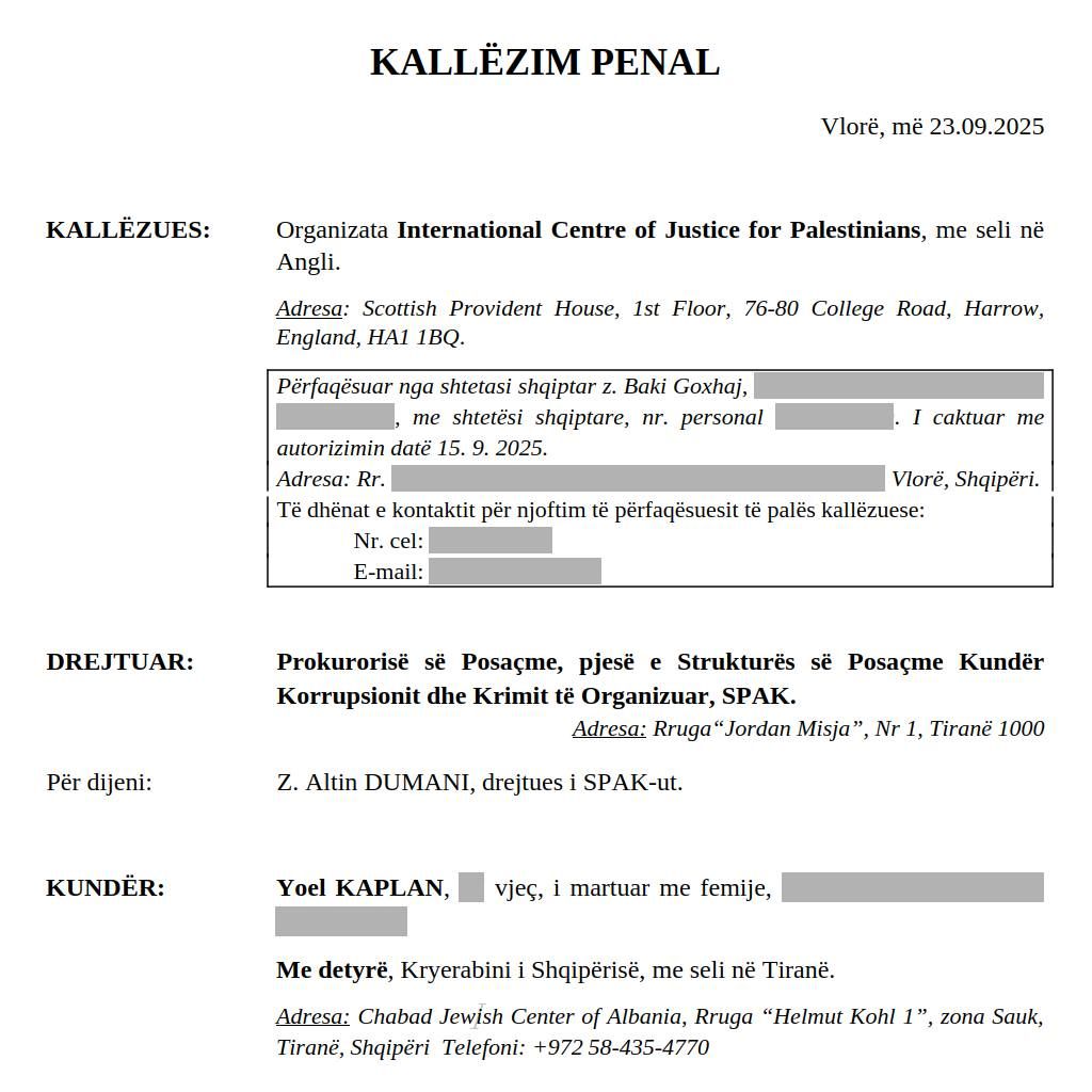 Kallëzimin Penal Kundër Kryerabinit të Shqipërisë 2 image